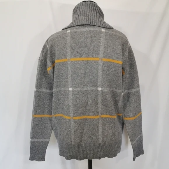 Tahari Viscose Blend Slouchy Funnel Turtleneck Sweater Grey Sz S Open To Offers - Picture 5 of 9